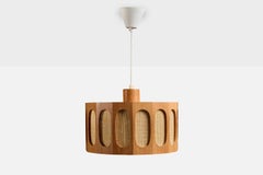 Designer suédois, suspension, pin, raphia, Suède, années 1970