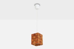 Swedish Designer, Pendant Light, Pine, Sweden, 1960s