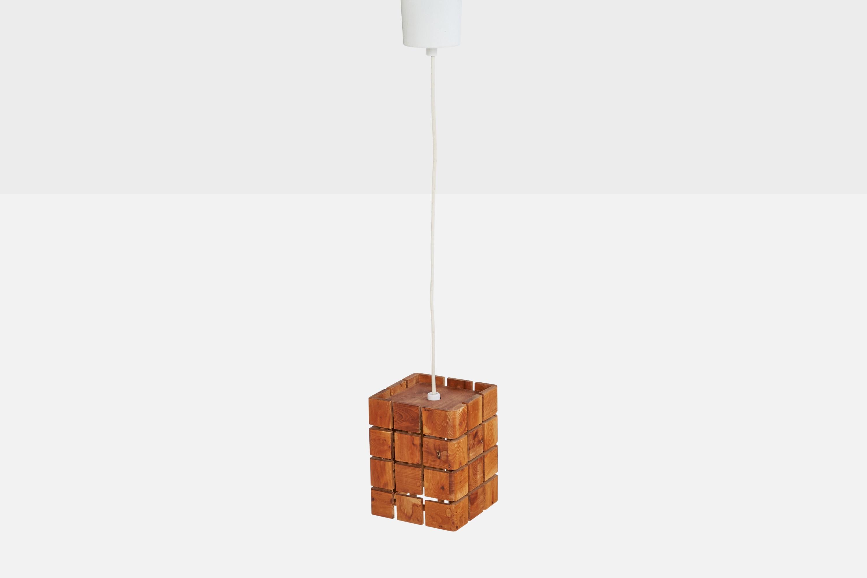Svedese Designer svedese, lampada a sospensione, pino, Svezia, anni '1960 in vendita