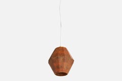 Swedish Designer, Pendant Light, Pine, Sweden, 1970s