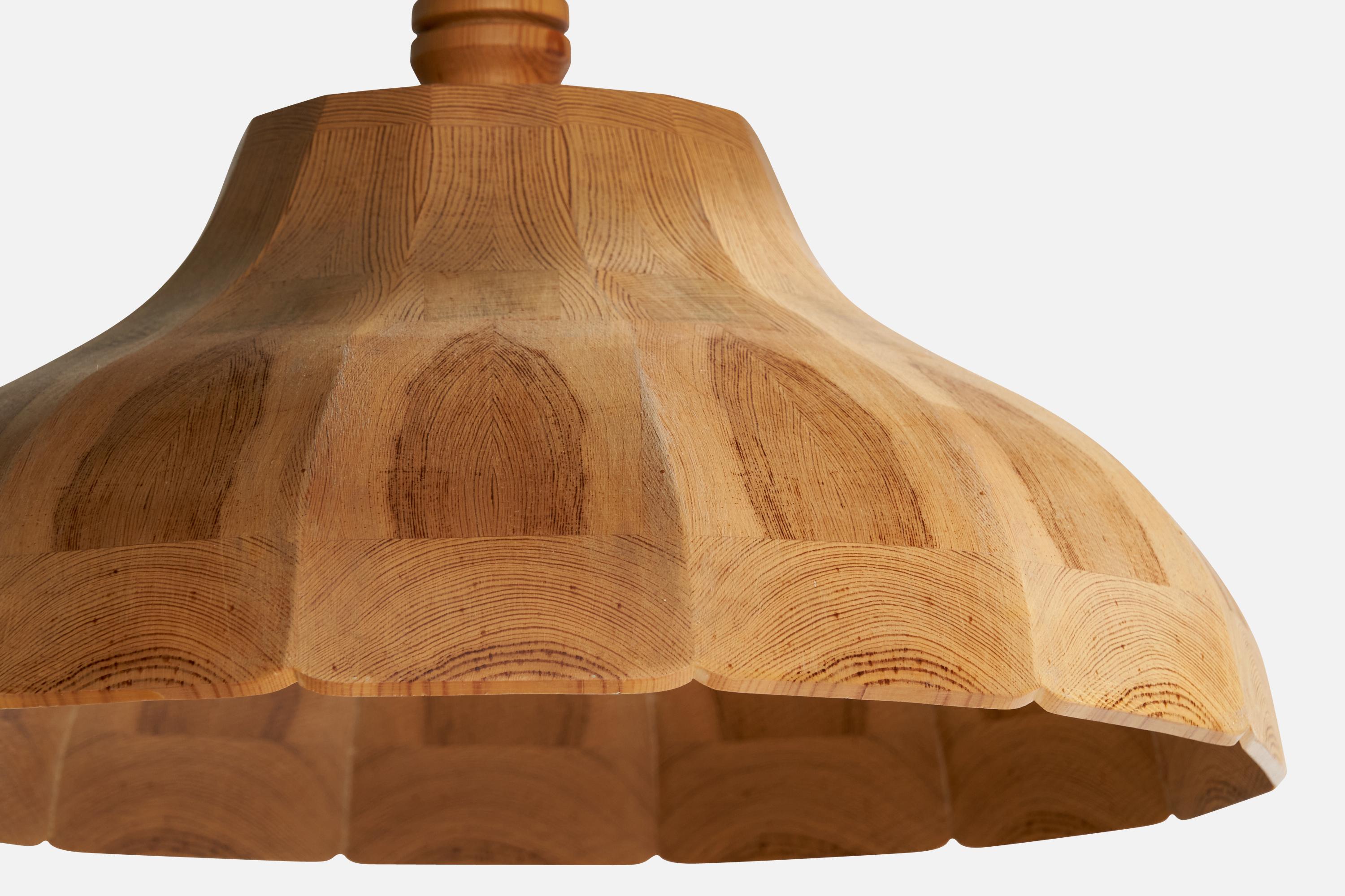 Pino Designer svedese, lampada a sospensione, pino, Svezia, anni '70 in vendita