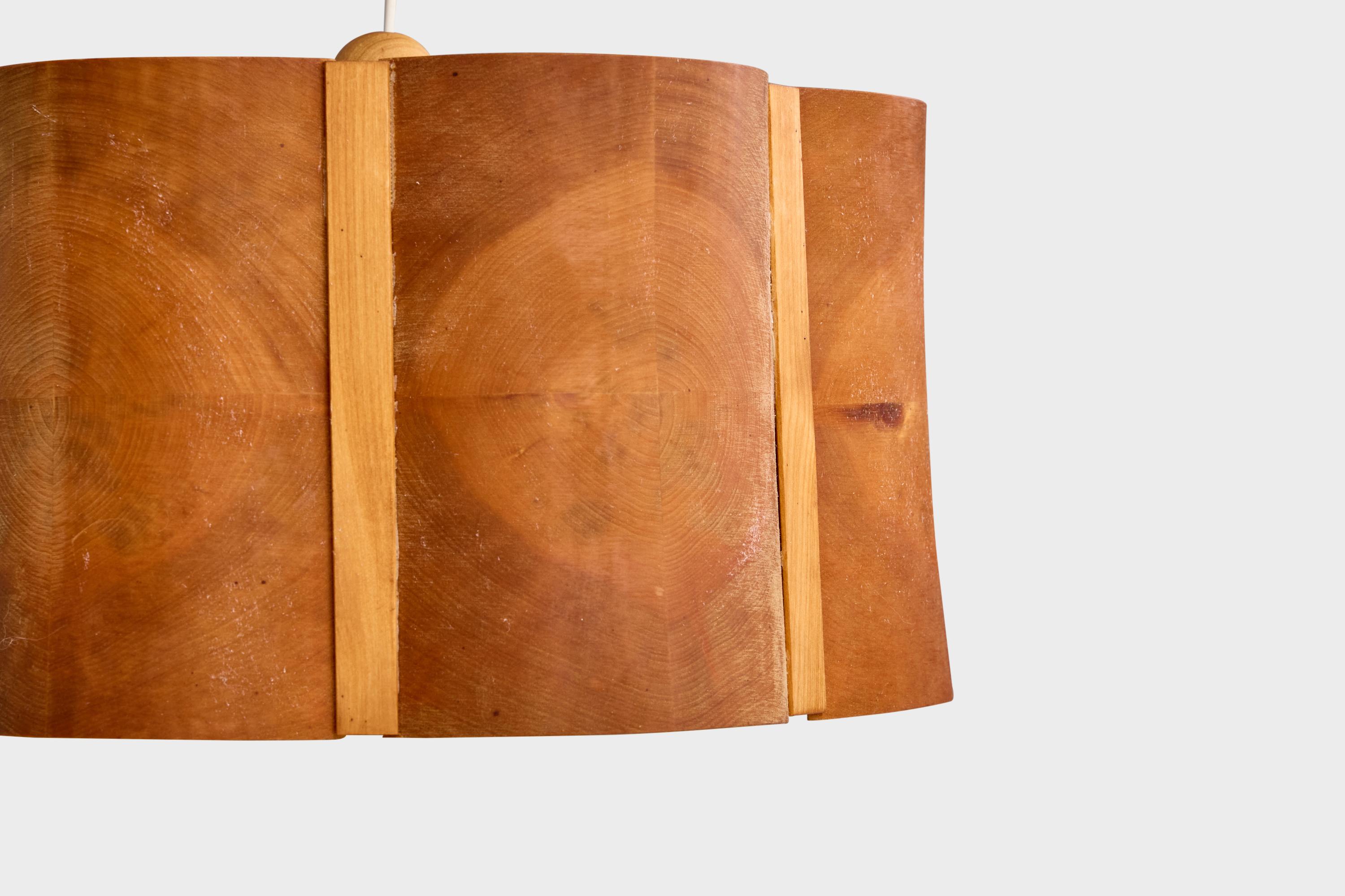 Pino Designer svedese, lampada a sospensione, pino, Svezia, anni '70 in vendita