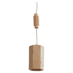 Designer suédois, lampe suspendue, pin, Suède, années 1970
