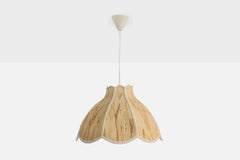 Designer svedese, lampada a sospensione, rafia, Svezia, anni '70