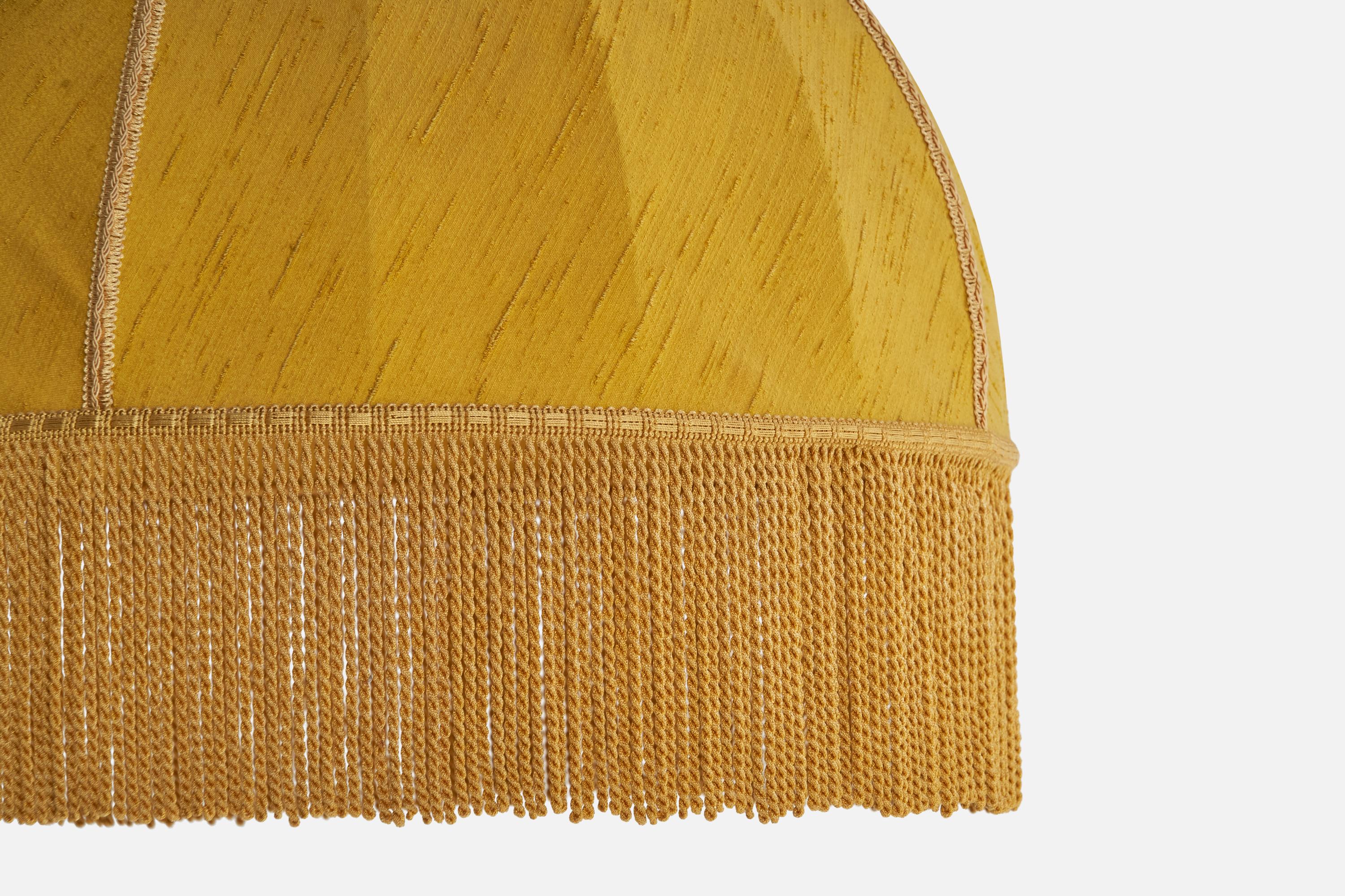 Designer svedese, lampada a sospensione, teak, tessuto, Svezia, anni '50 In condizioni buone in vendita a High Point, NC