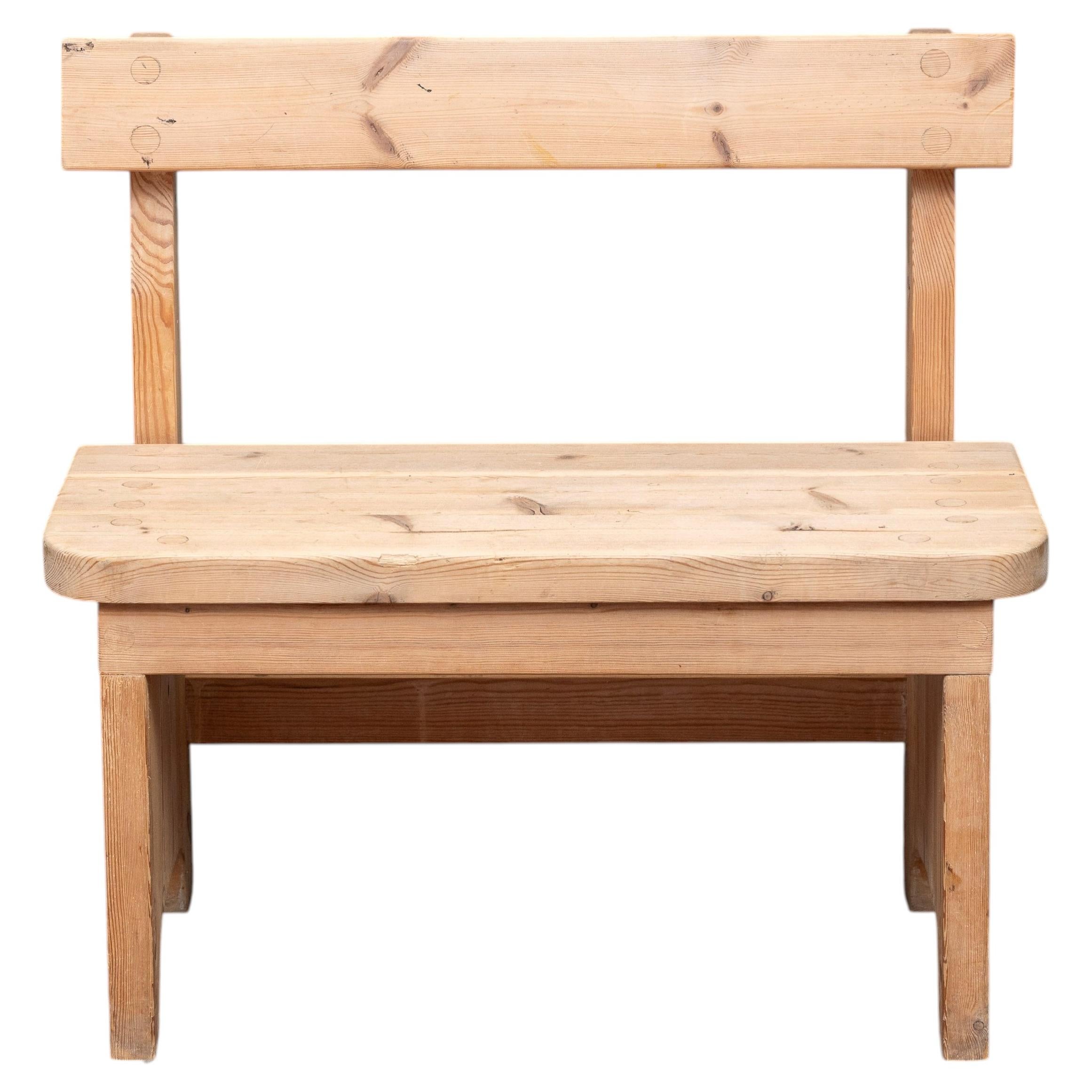 Swedish Designer Pine Bench, 1970's
