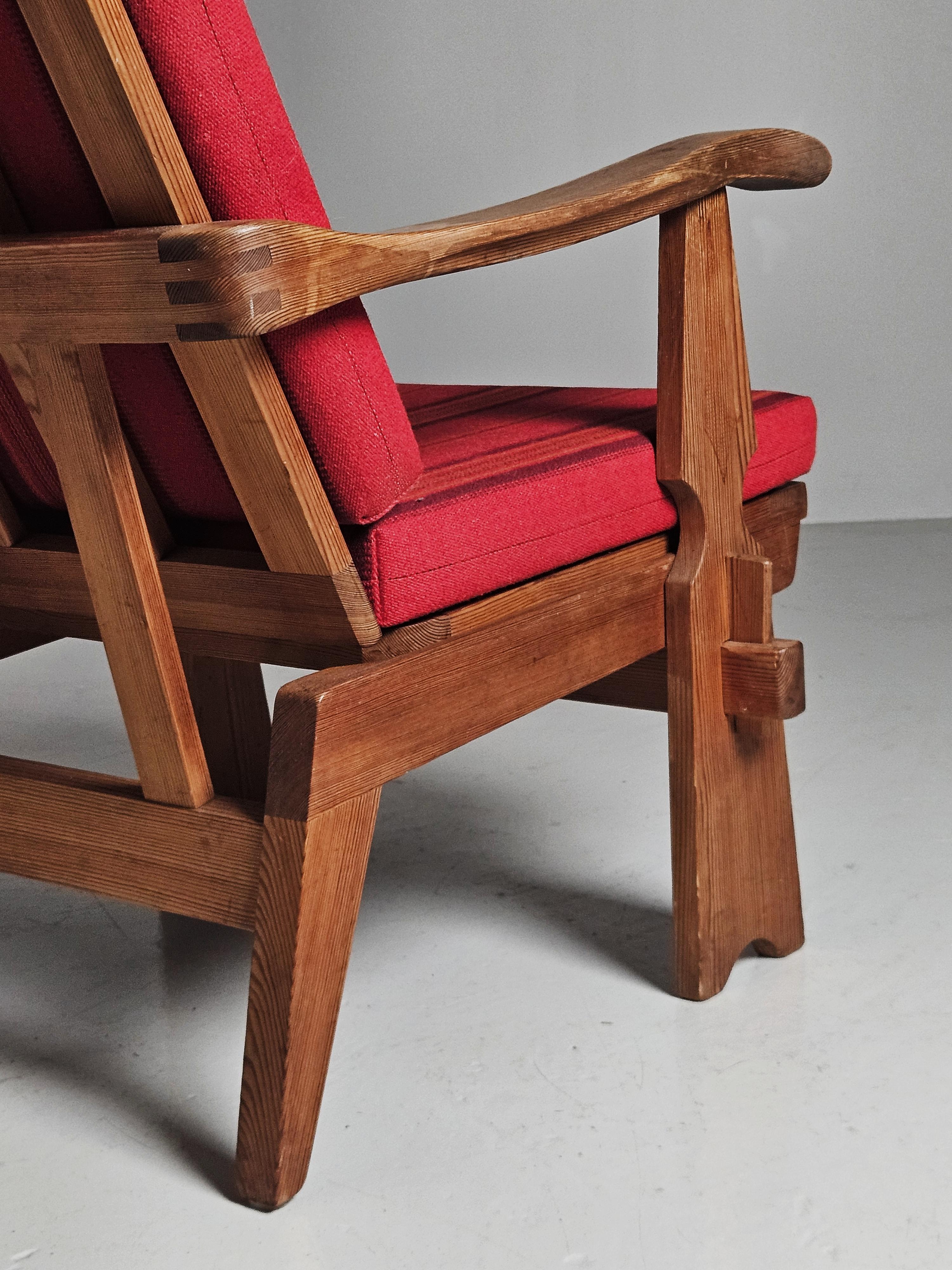 Scandinave moderne Chaise longue en pin de designer suédois du milieu du 20ème siècle. en vente