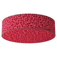 Schwedische Designer-Deckenleuchte aus rotem Samt mit gemustertem Stoff, 45 cm