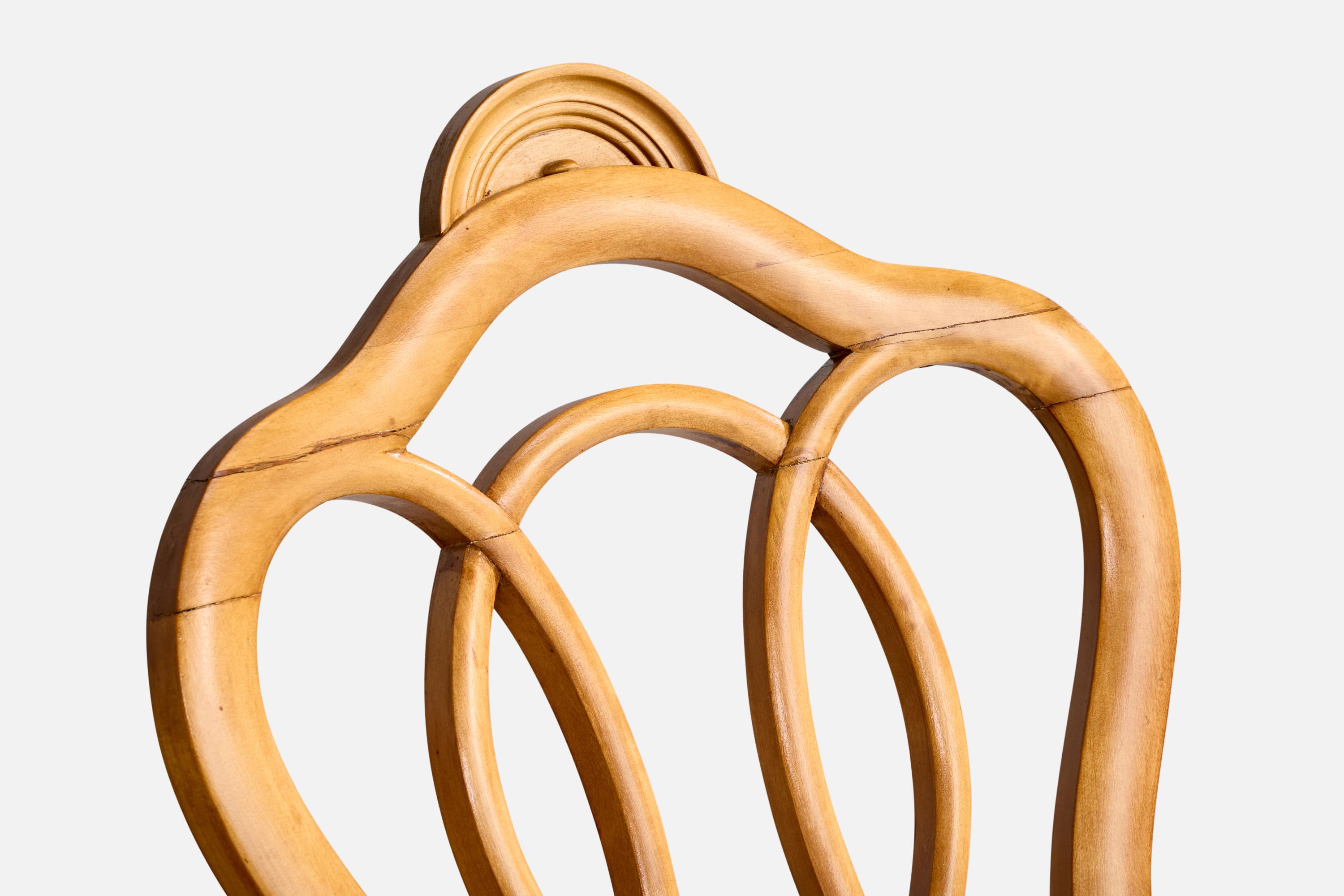 Designer suédois, chaise à bascule, bouleau, Suède, 1900 en vente 1