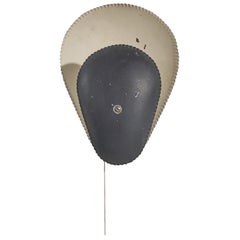 Swedish Designer, Sconce, Black And White Metal, Sweden, c. 1950s