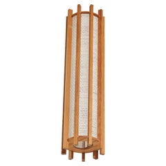 Swedish Designer, Sconce, Pine, Raffia, Sweden, 1970s