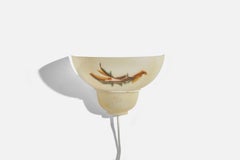 Swedish Designer, Sconces, Glass, Lacquered Metal, Sweden, c. 1960s