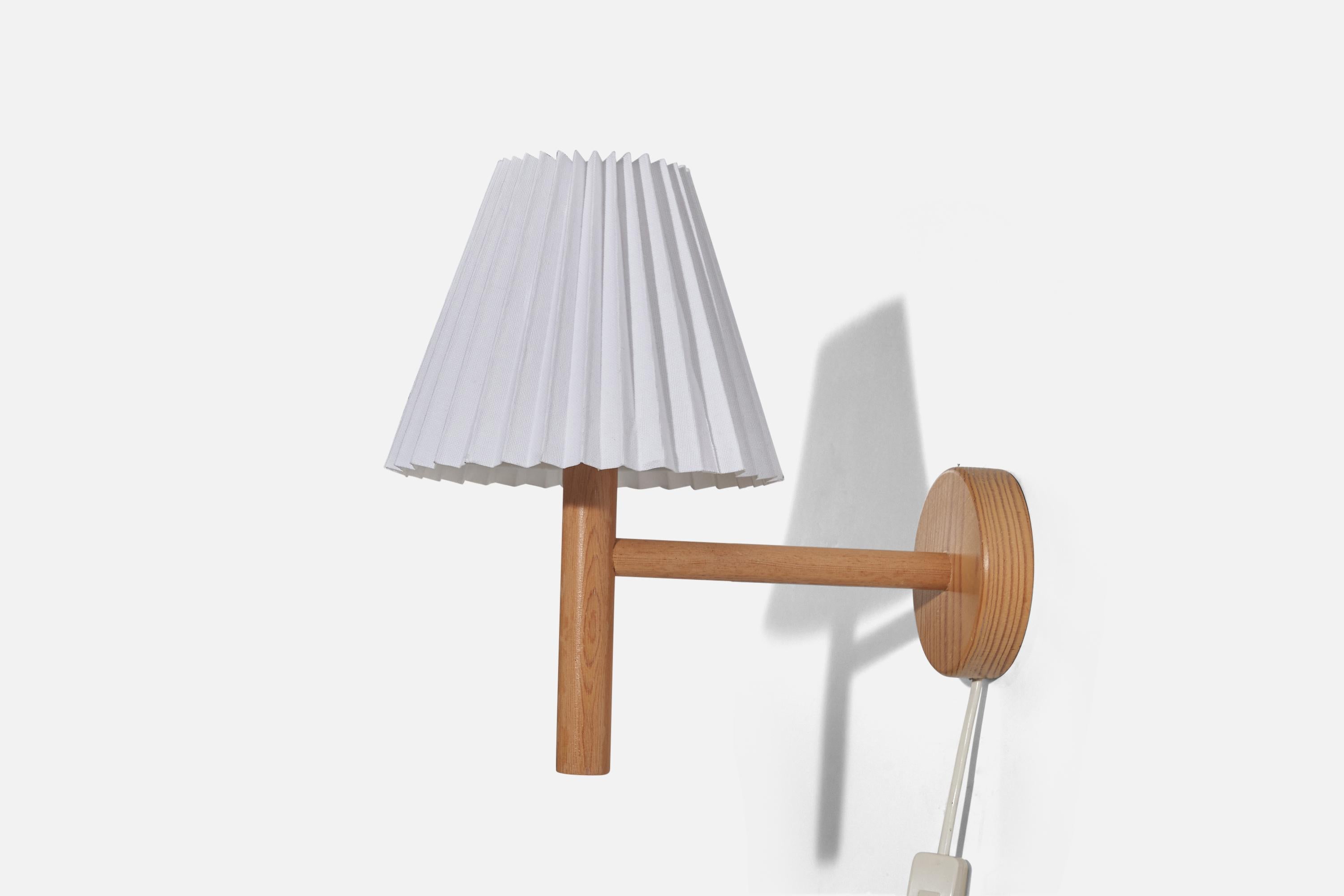 Late 20th Century Swedish Designer, Sconces, Pine, Paper, Sweden, c. 1970s For Sale