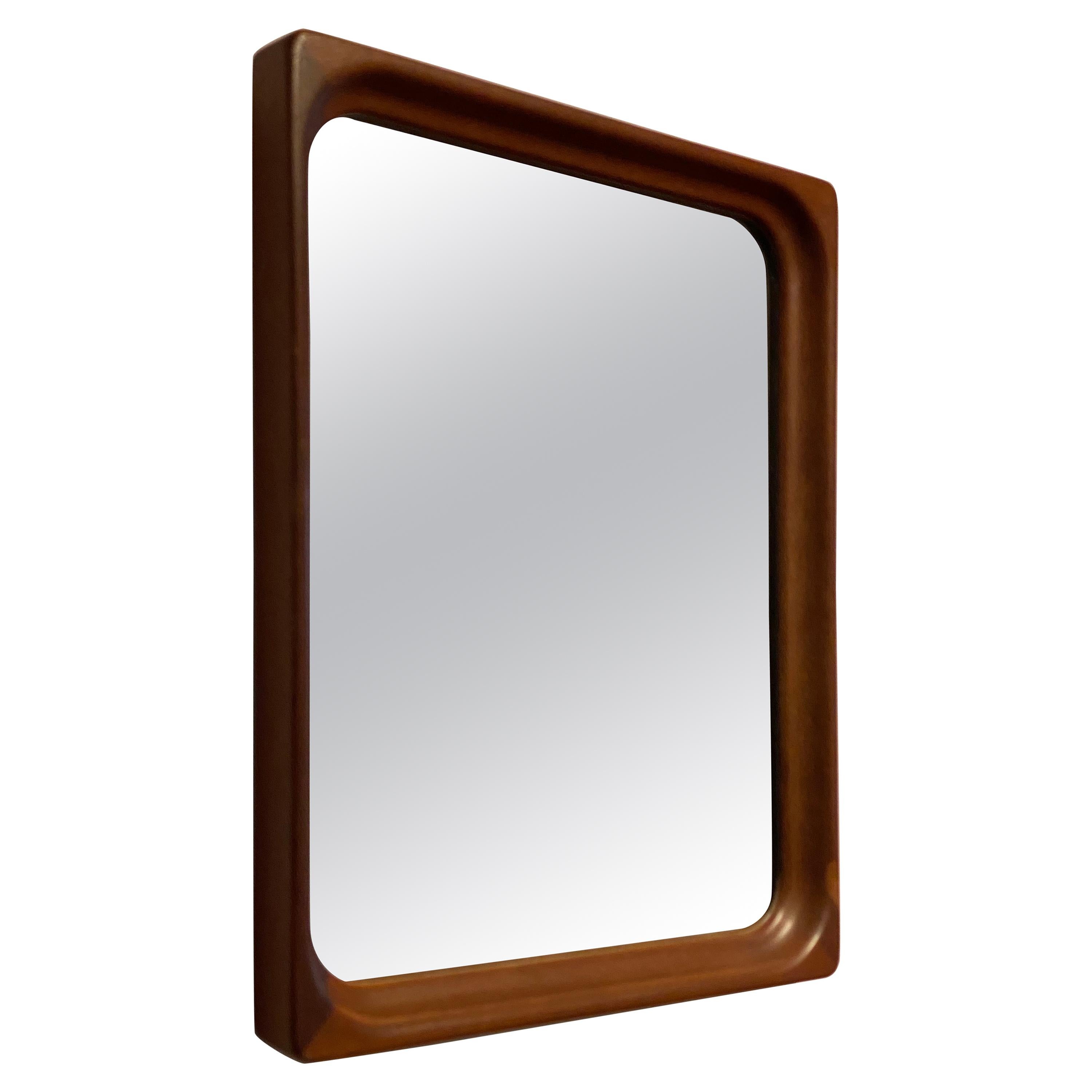Swedish Designer, Wall Mirror, Teak, 1950s, Sweden For Sale at 1stDibs