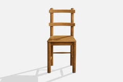 Swedish Designer, Side Chair, Pine, Sweden, 1940s