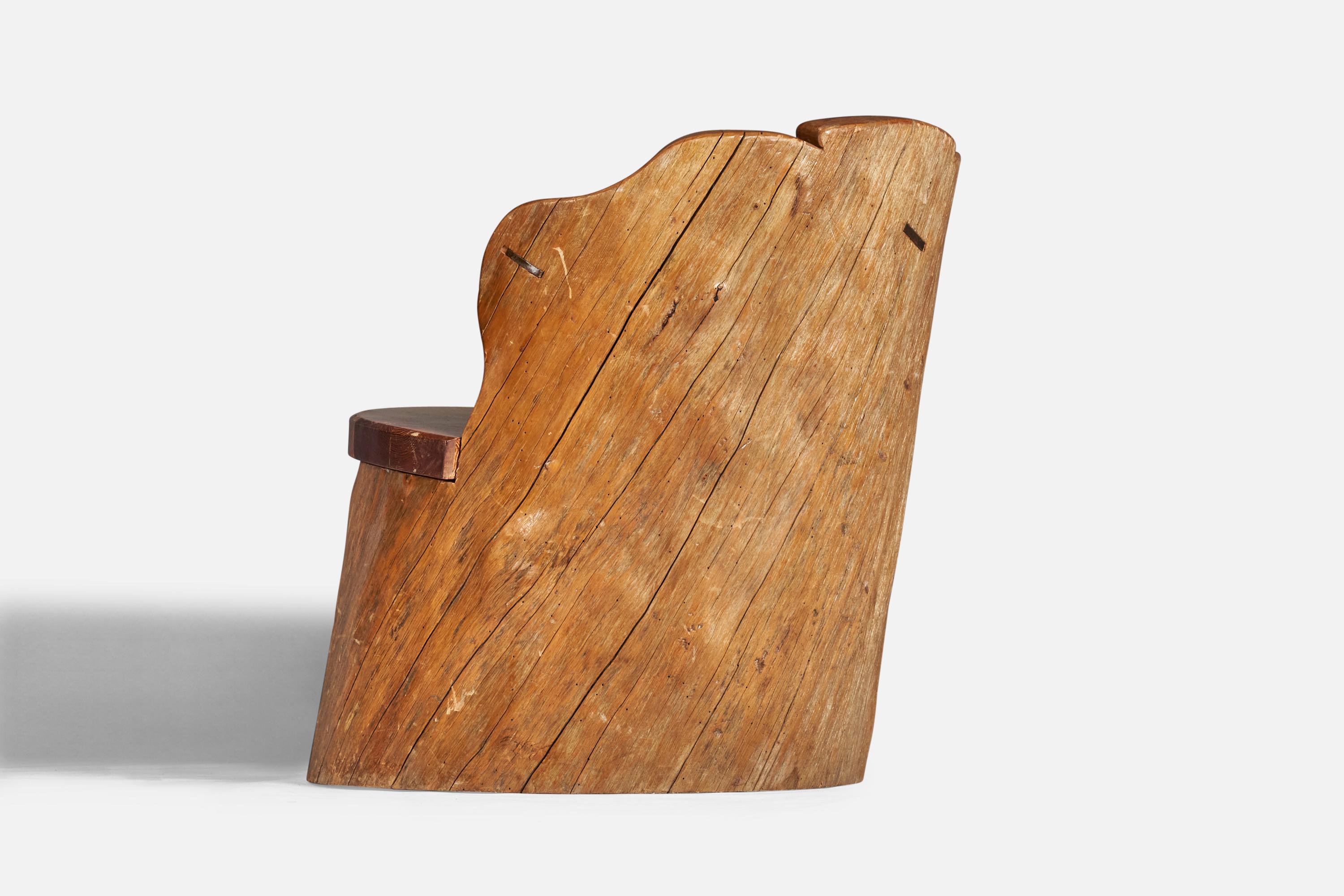 Schwedischer Designer, Beistellstuhl, Holz, Schweden, 1930er Jahre im Zustand „Gut“ im Angebot in High Point, NC