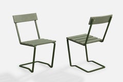 Swedish Designer, Side Chairs, Iron, Wood, Sweden, 1930s
