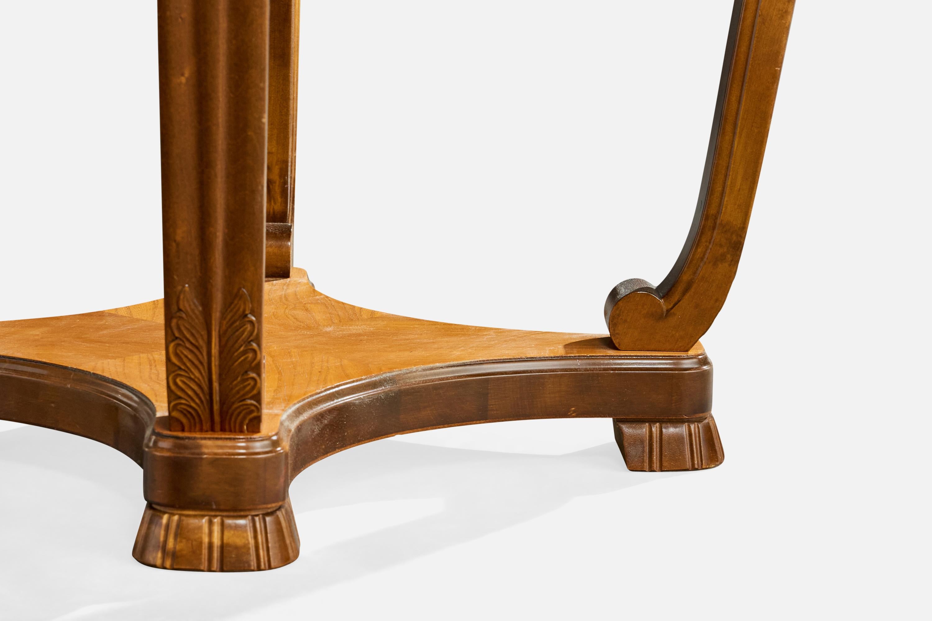 Tavolino di design svedese, betulla, olmo, Svezia, anni '30 in vendita 3