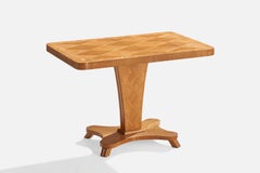 Swedish Designer, Side Table, Birch, Elm, Sweden, 1930s