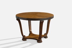 Swedish Designer, Side Table, Birch, Elm, Sweden, 1930s