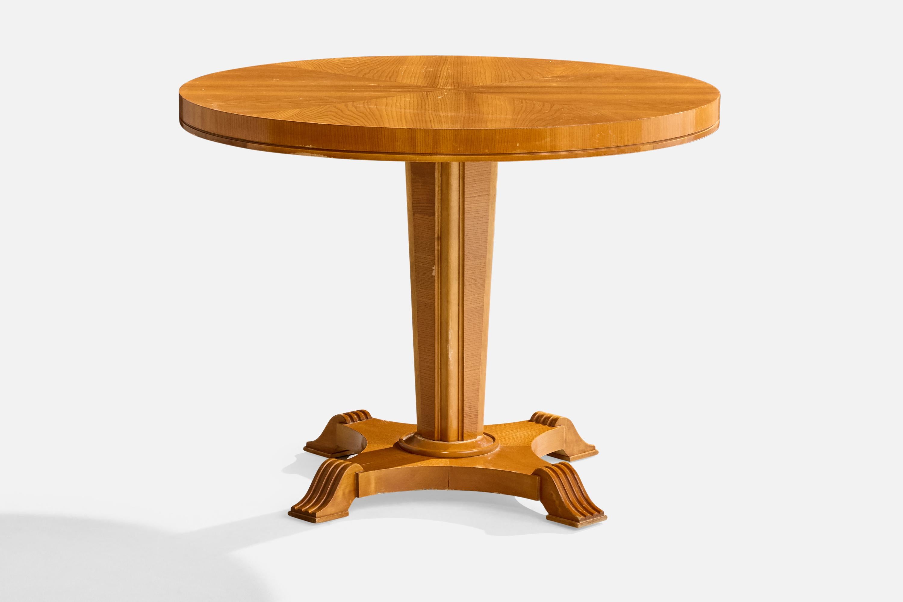 Schwedischer Designer, Beistelltisch, Birke, Ulme, Schweden, 1930er Jahre (Skandinavische Moderne) im Angebot