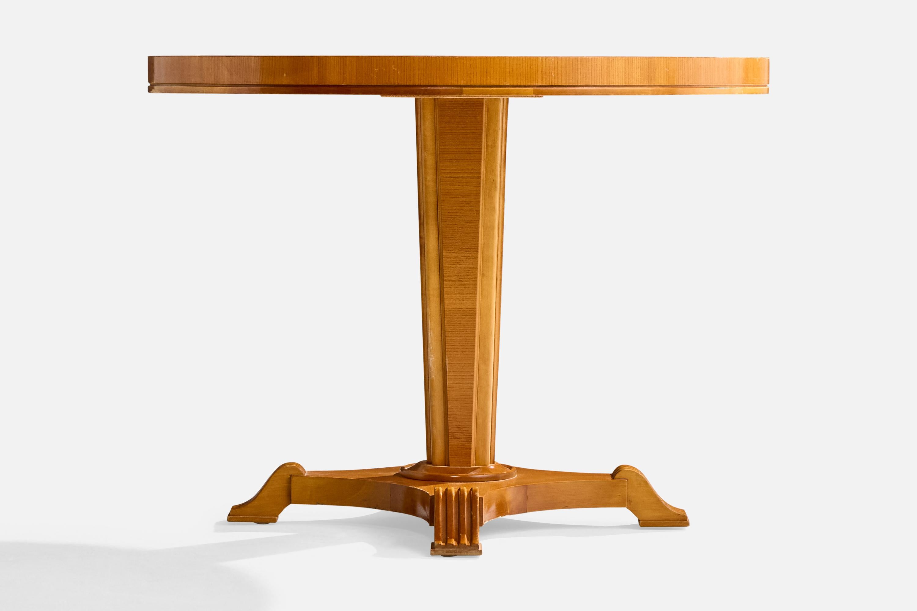 Schwedischer Designer, Beistelltisch, Birke, Ulme, Schweden, 1930er Jahre im Zustand „Gut“ im Angebot in High Point, NC
