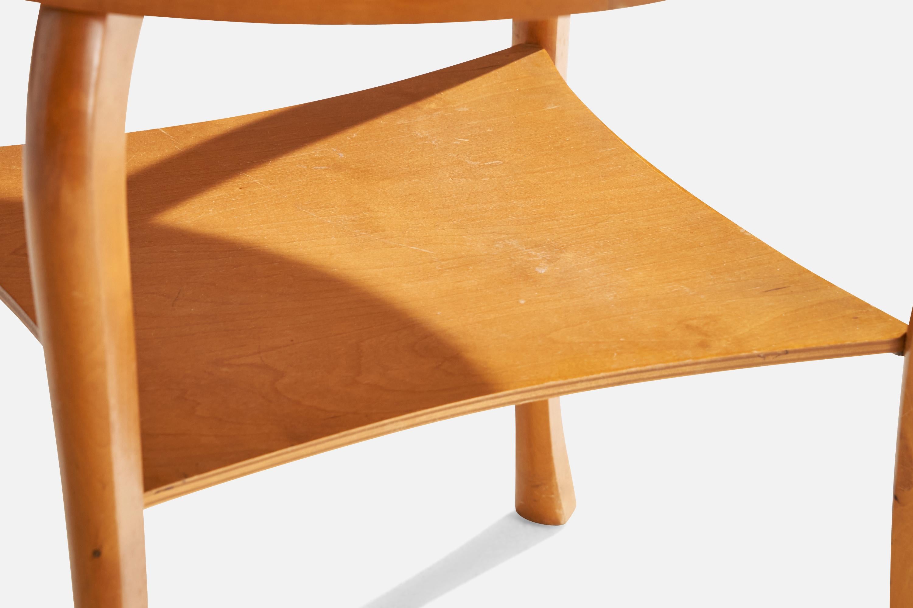 Schwedischer Designer, Beistelltisch, Birke, Ulme, Schweden, 1930er Jahre im Angebot 3