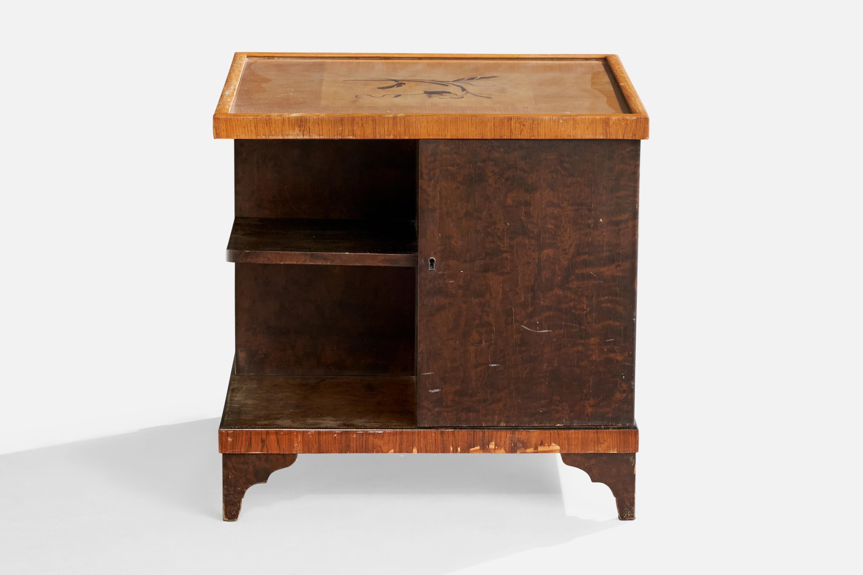 Schwedischer Designer, Beistelltisch, Birke, Eiche, Schweden, 1930er Jahre im Angebot 5
