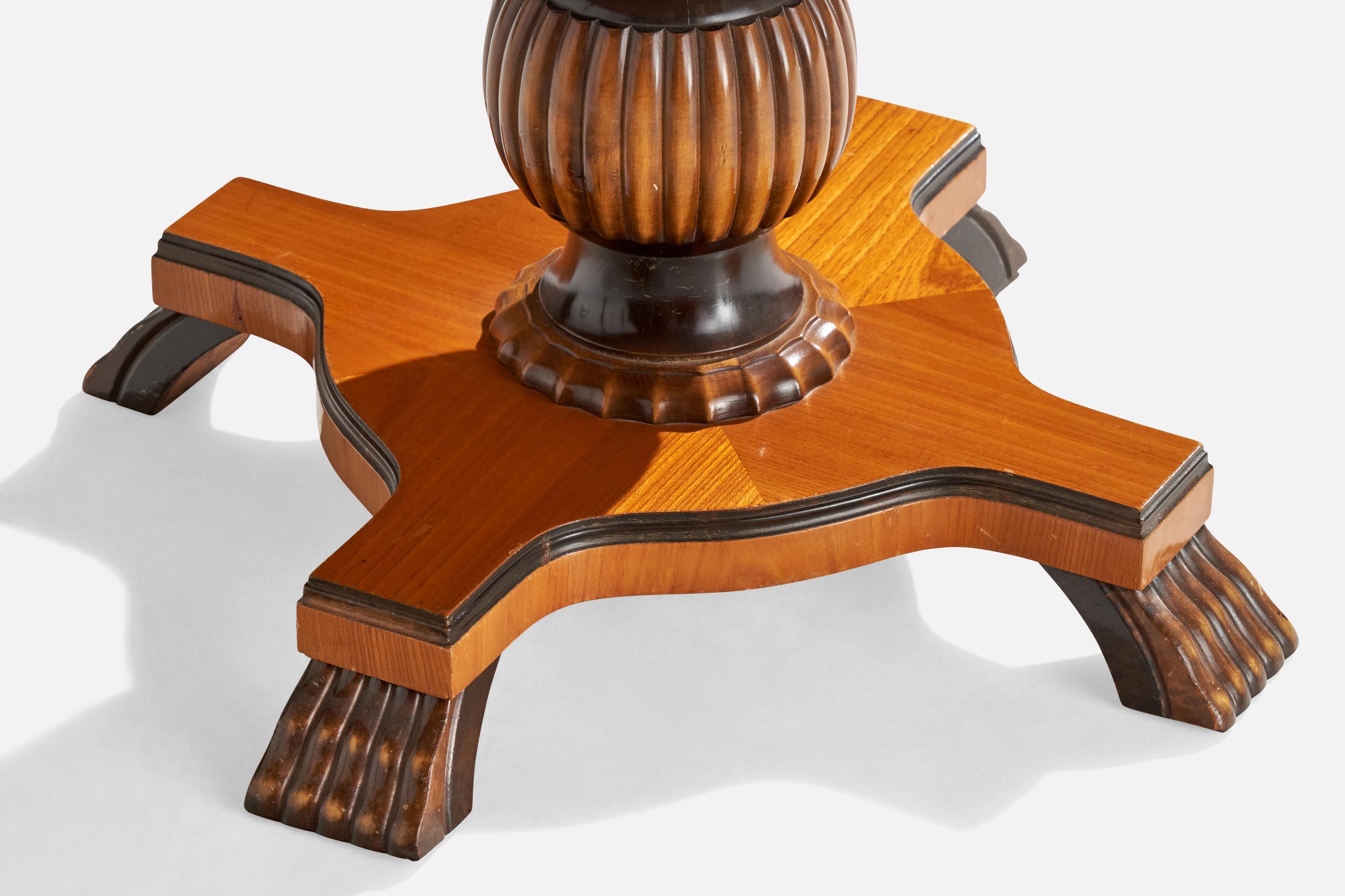 Schwedischer Designer, Beistelltisch, Birke, Eiche, Schweden, 1930er Jahre im Angebot 6