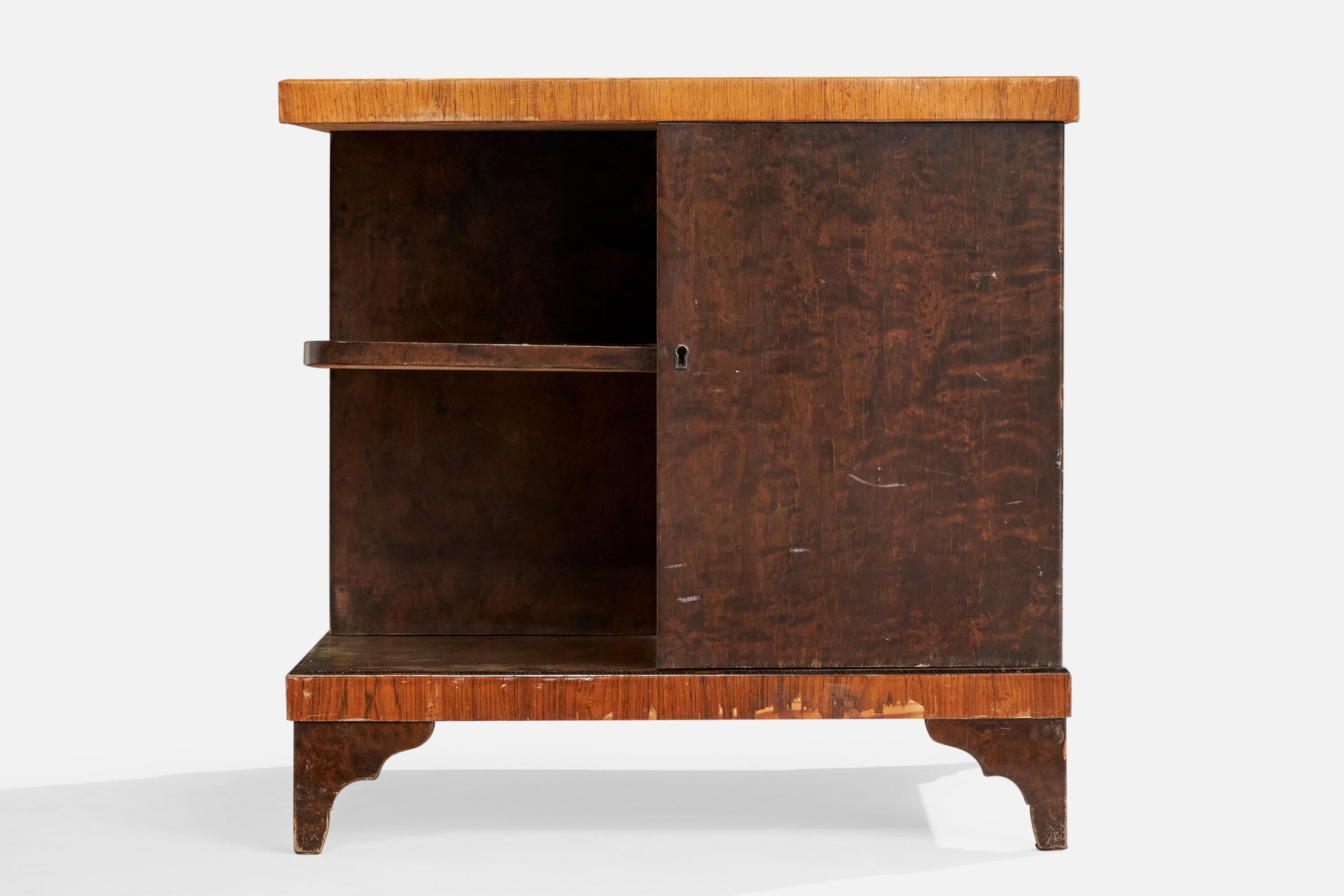 Schwedischer Designer, Beistelltisch, Birke, Eiche, Schweden, 1930er Jahre im Angebot 6