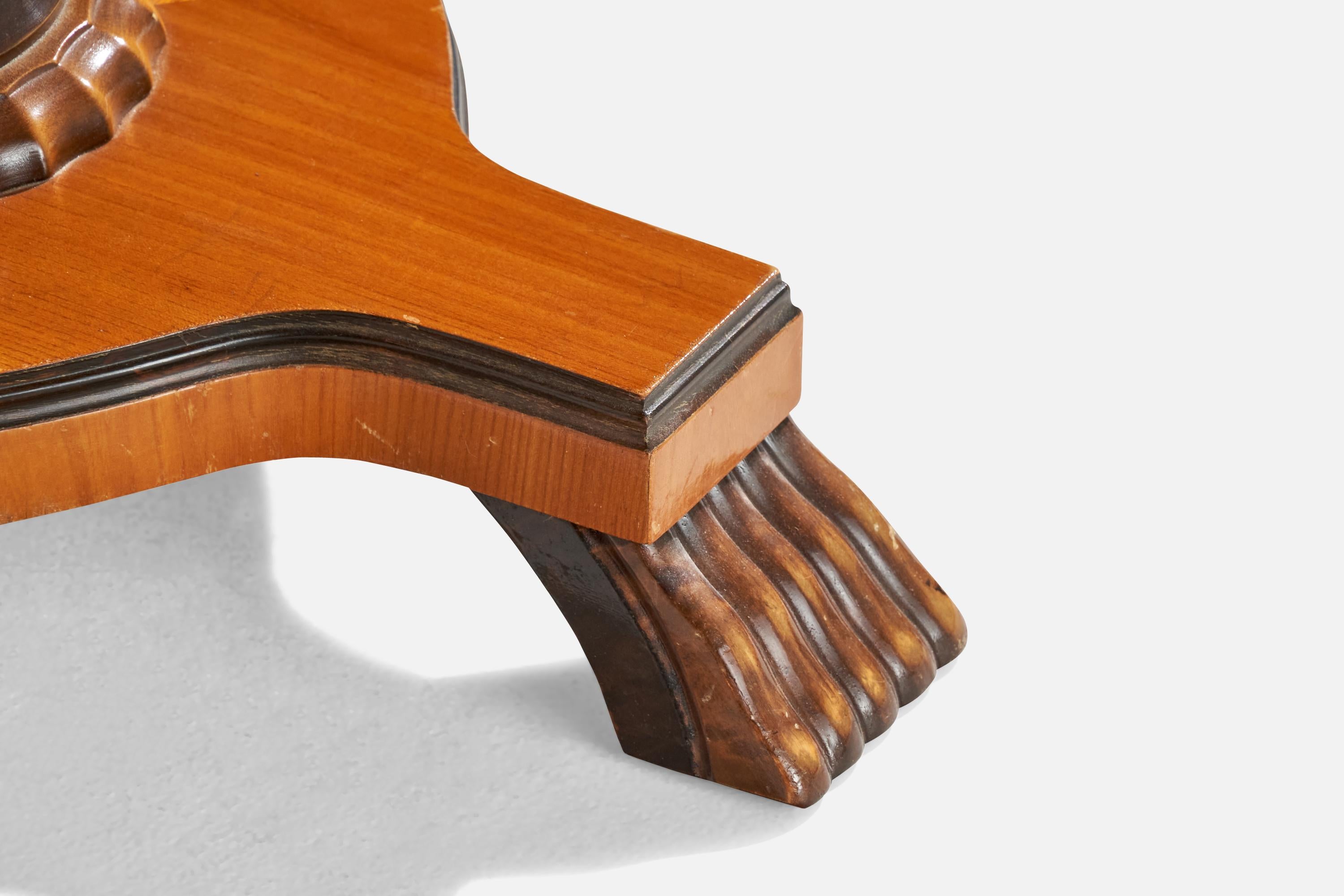 Schwedischer Designer, Beistelltisch, Birke, Eiche, Schweden, 1930er Jahre im Angebot 7