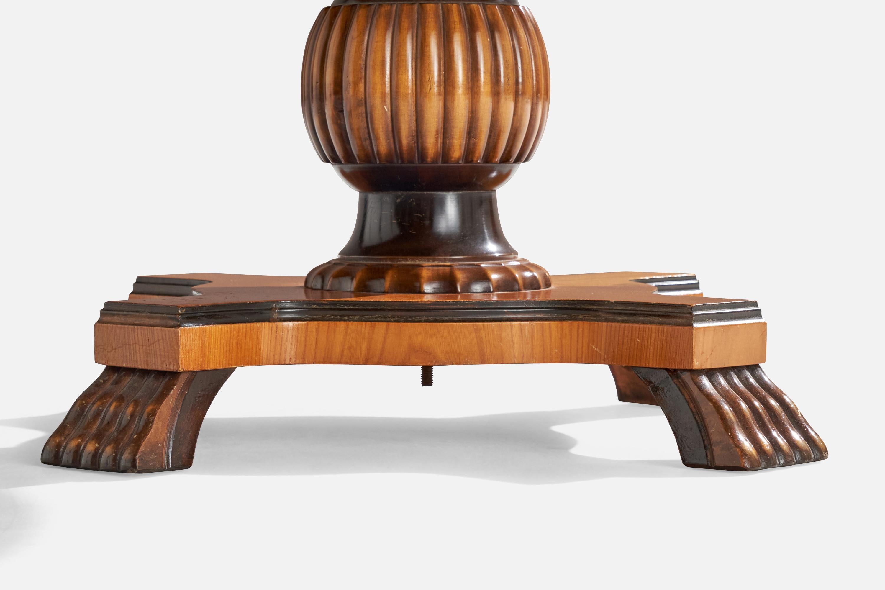Schwedischer Designer, Beistelltisch, Birke, Eiche, Schweden, 1930er Jahre im Angebot 8