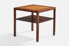 Schwedischer Designer, Beistelltisch, Birke, Eiche, Schweden, 1930er Jahre