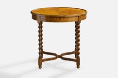 Swedish Designer, Side Table, Birch, Sweden, 1920s