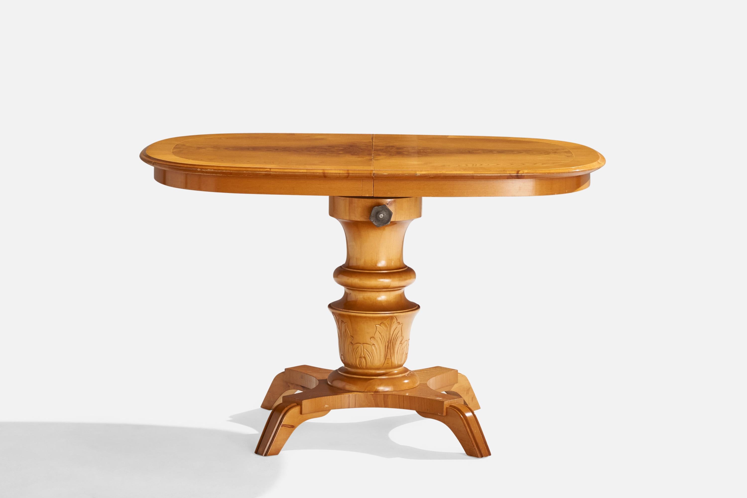 Schwedischer Designer, Beistelltisch, Birke, Schweden, 1930er Jahre im Angebot 8