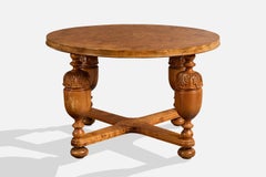Swedish Designer, Side Table, Birch, Sweden, 1930s