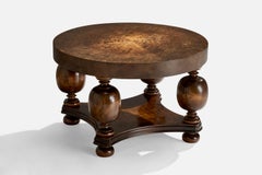 Tavolino di design svedese, betulla, Svezia, anni '30