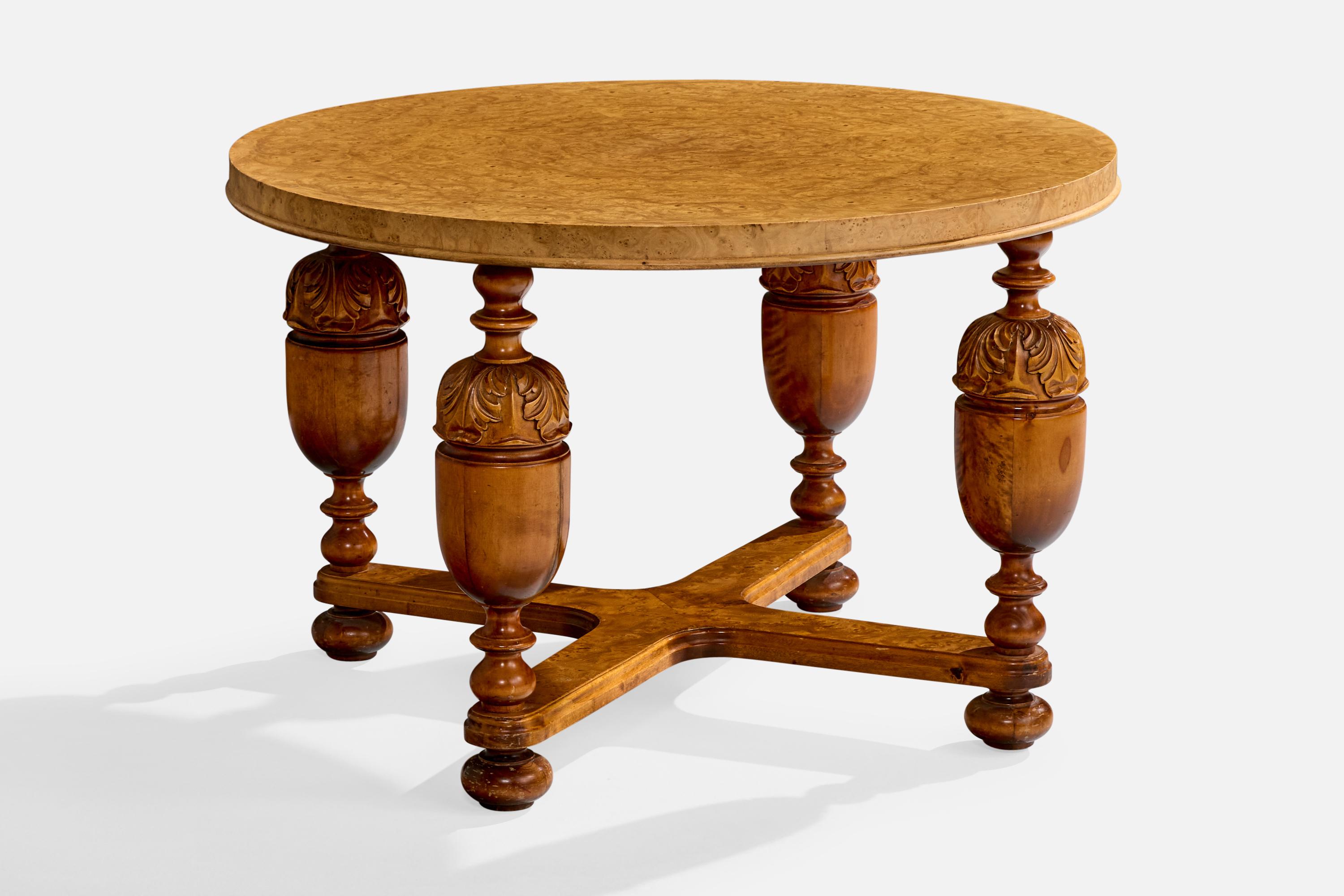 A birch side table designed and produced in Sweden, c. 1930s.

Overall Dimensions (inches): 23.4