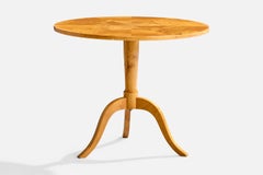 Schwedischer Designer, Beistelltisch, Birke, Schweden, 1930er Jahre