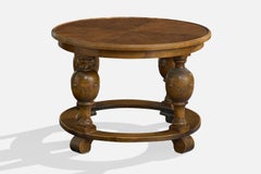 Swedish Designer, Side Table, Birch, Sweden, 1930s