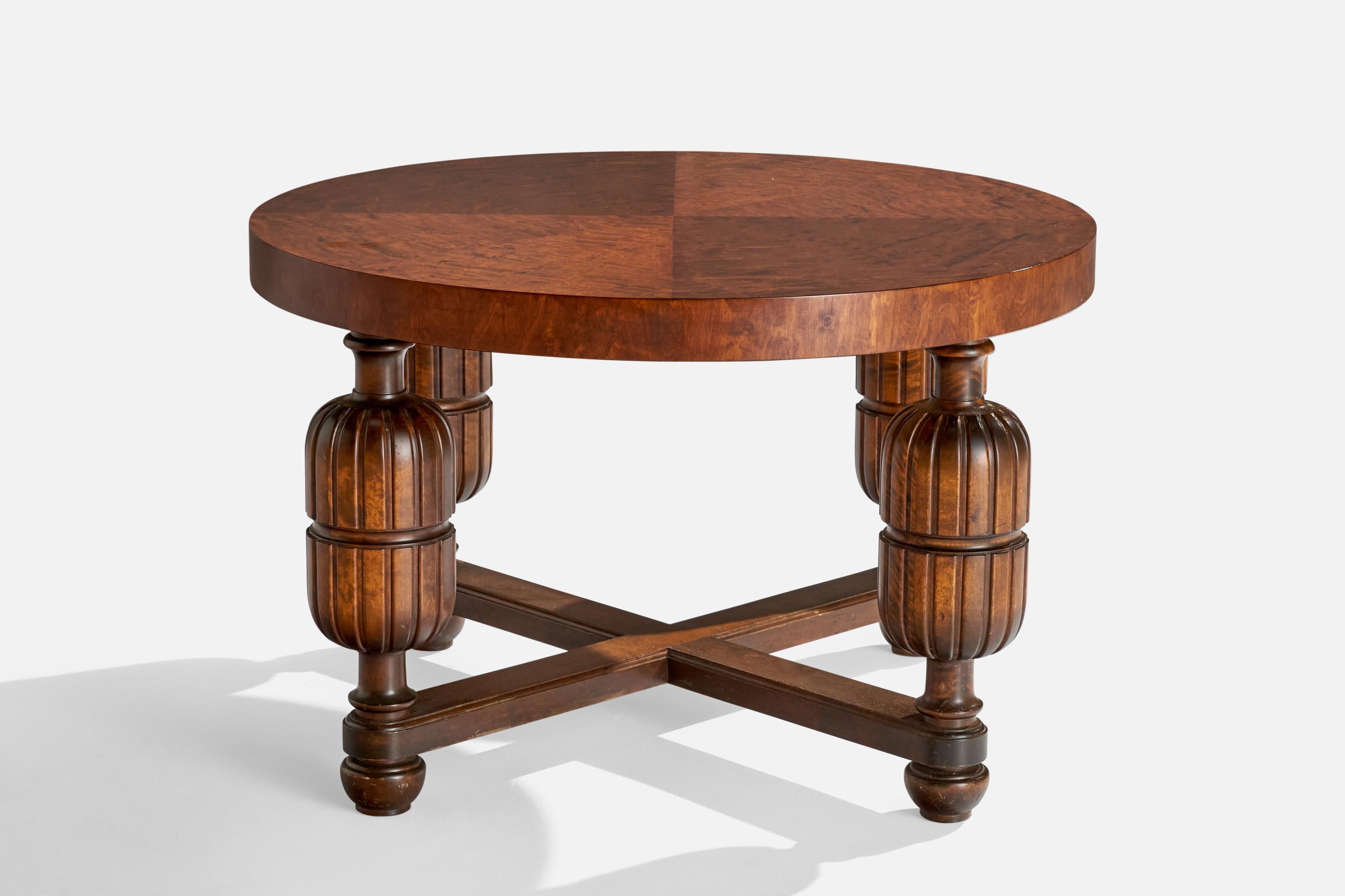Schwedischer Designer, Beistelltisch, Birke, Schweden, 1930er Jahre (Art déco) im Angebot