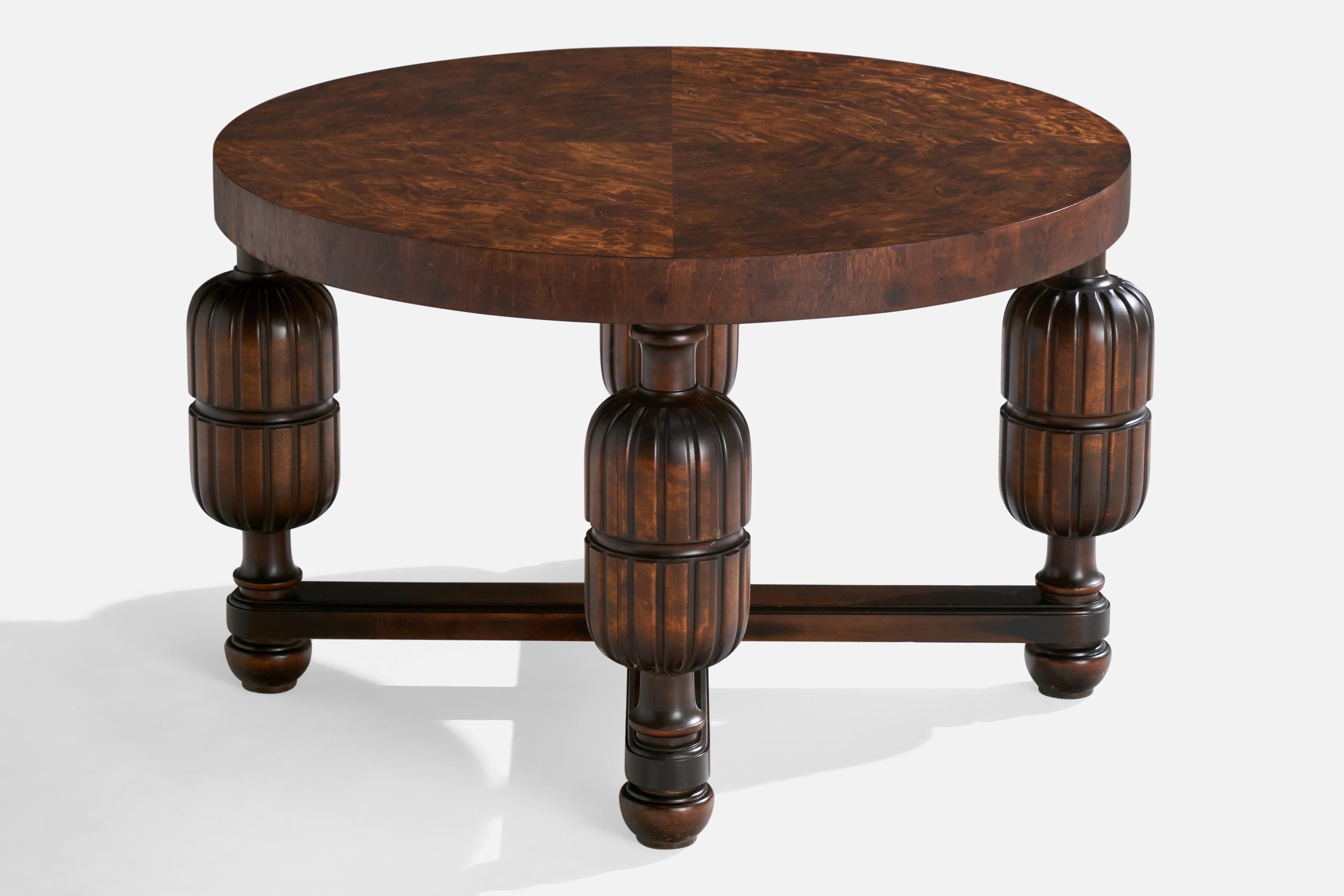 Schwedischer Designer, Beistelltisch, Birke, Schweden, 1930er Jahre (Skandinavische Moderne) im Angebot