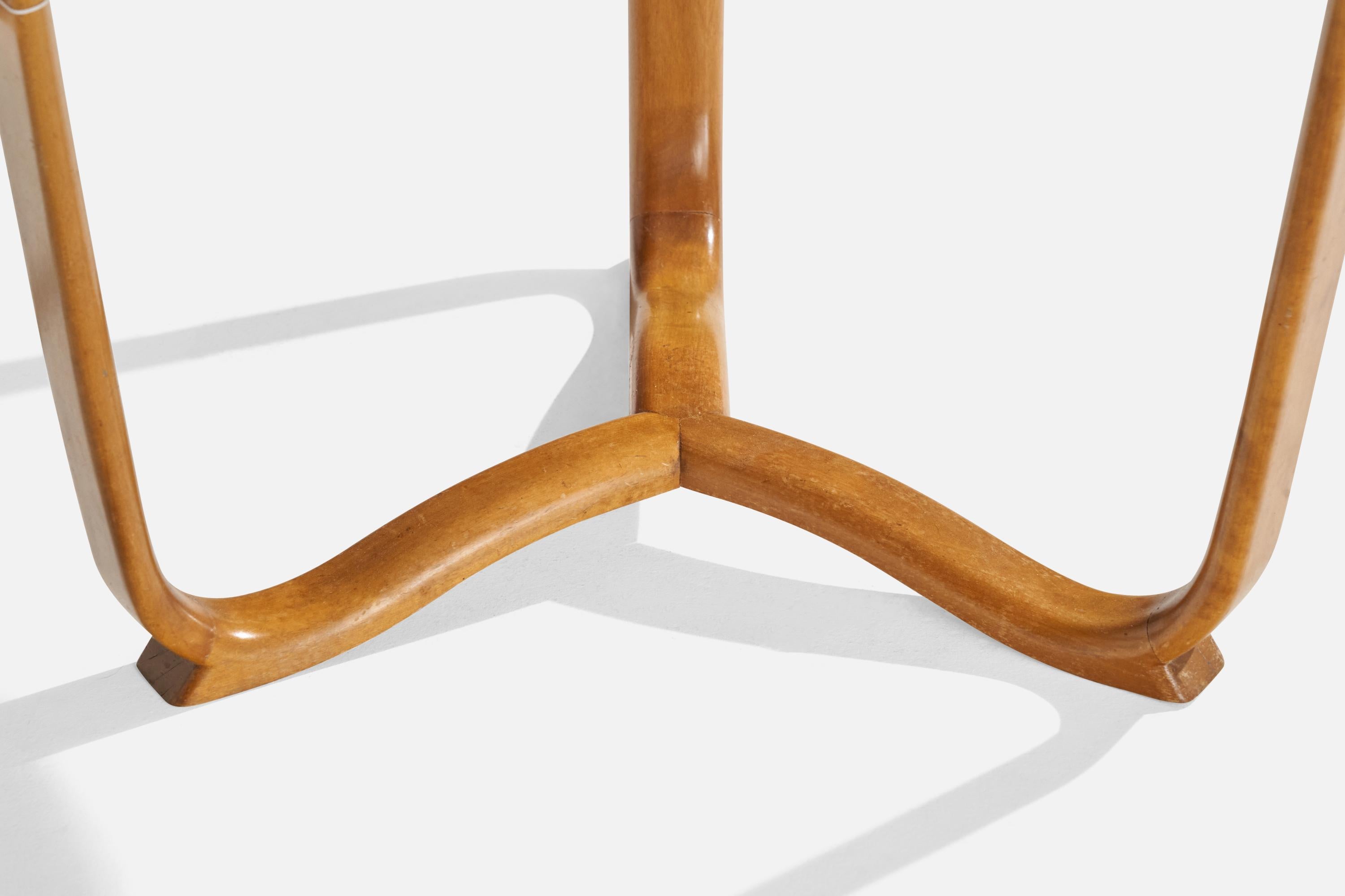 Schwedischer Designer, Beistelltisch, Birke, Schweden, 1930er Jahre im Zustand „Relativ gut“ im Angebot in High Point, NC