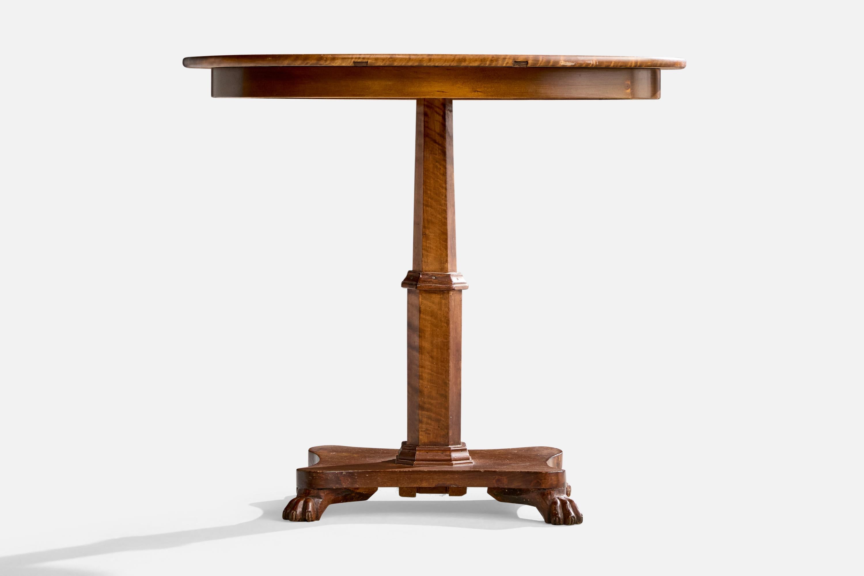 Swedish Designer, Side Table, Birch, Sweden, 1930s In Good Condition For Sale In High Point, NC