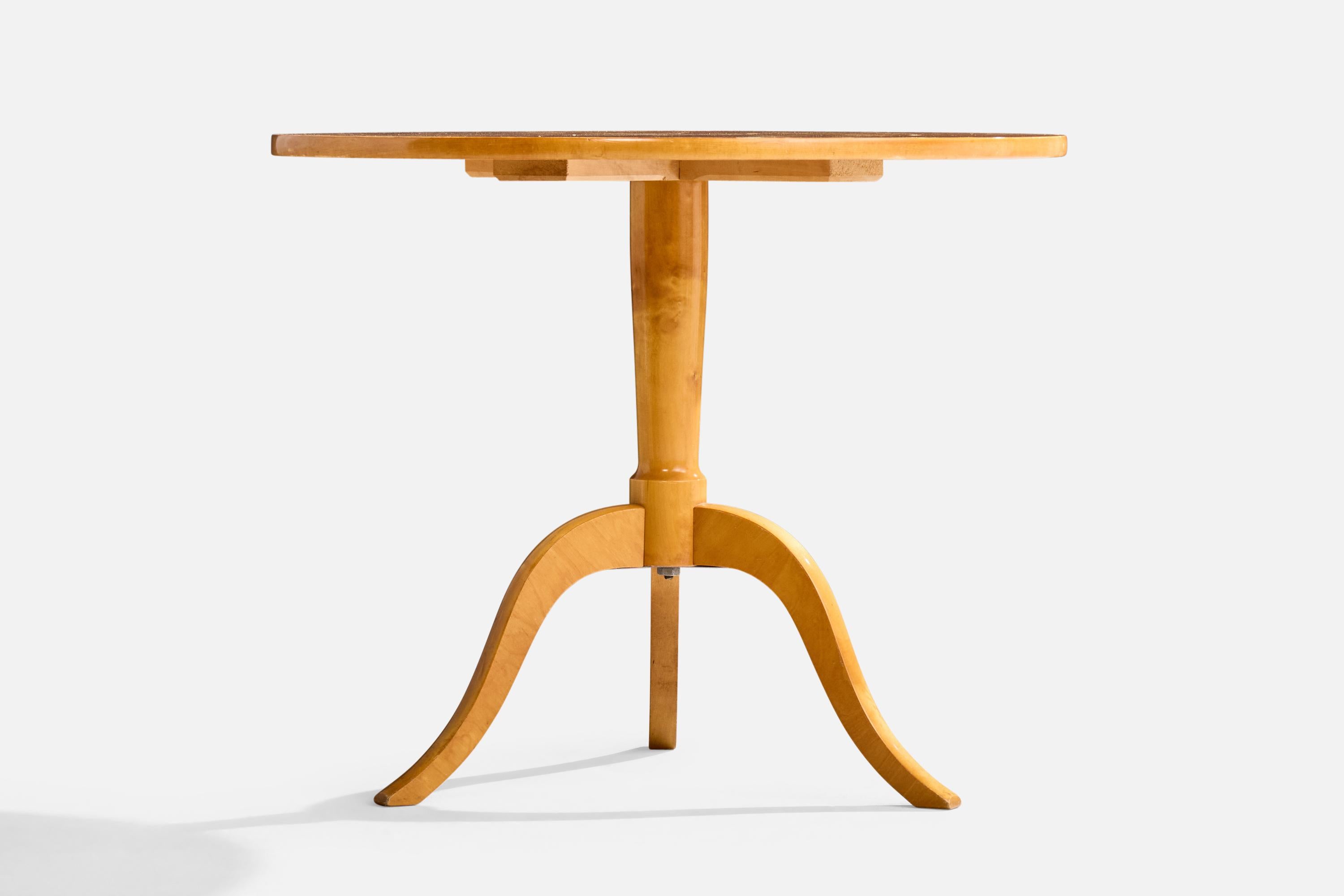 Svedese Tavolino di design svedese, betulla, Svezia, anni '1930 in vendita