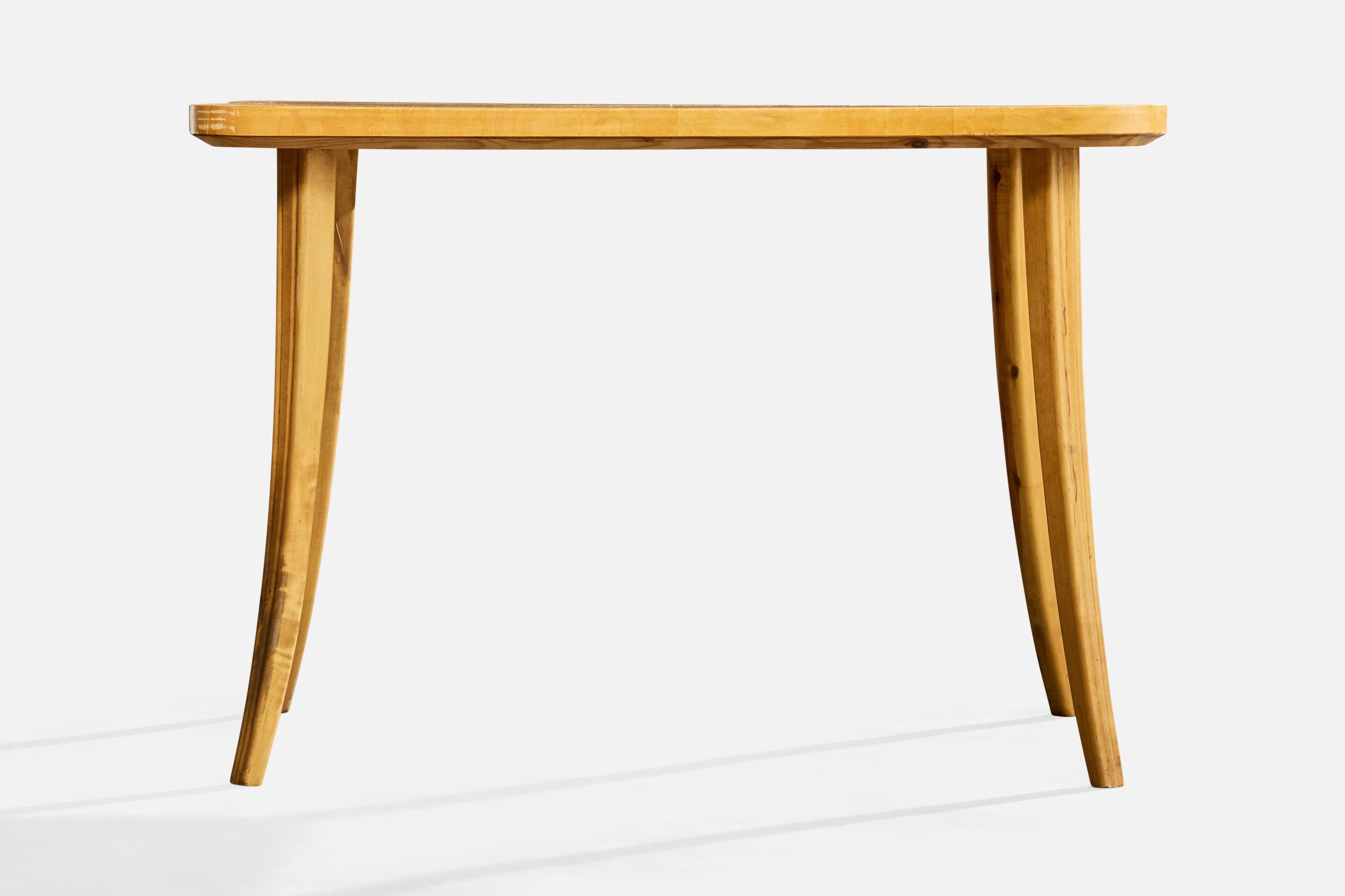 Swedish Designer, Side Table, Birch, Sweden, 1930s In Fair Condition For Sale In High Point, NC