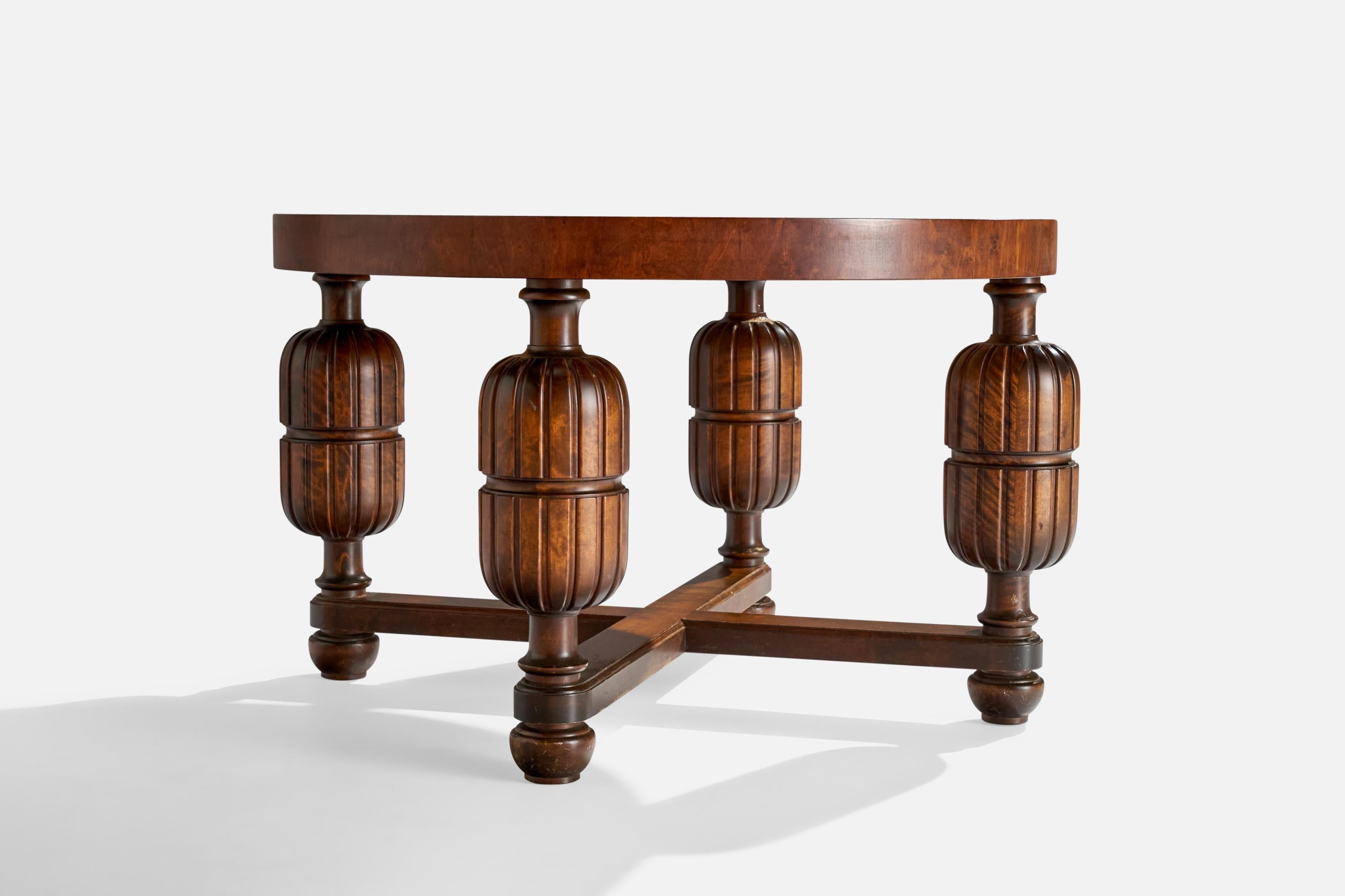 Schwedischer Designer, Beistelltisch, Birke, Schweden, 1930er Jahre (Mitte des 20. Jahrhunderts) im Angebot