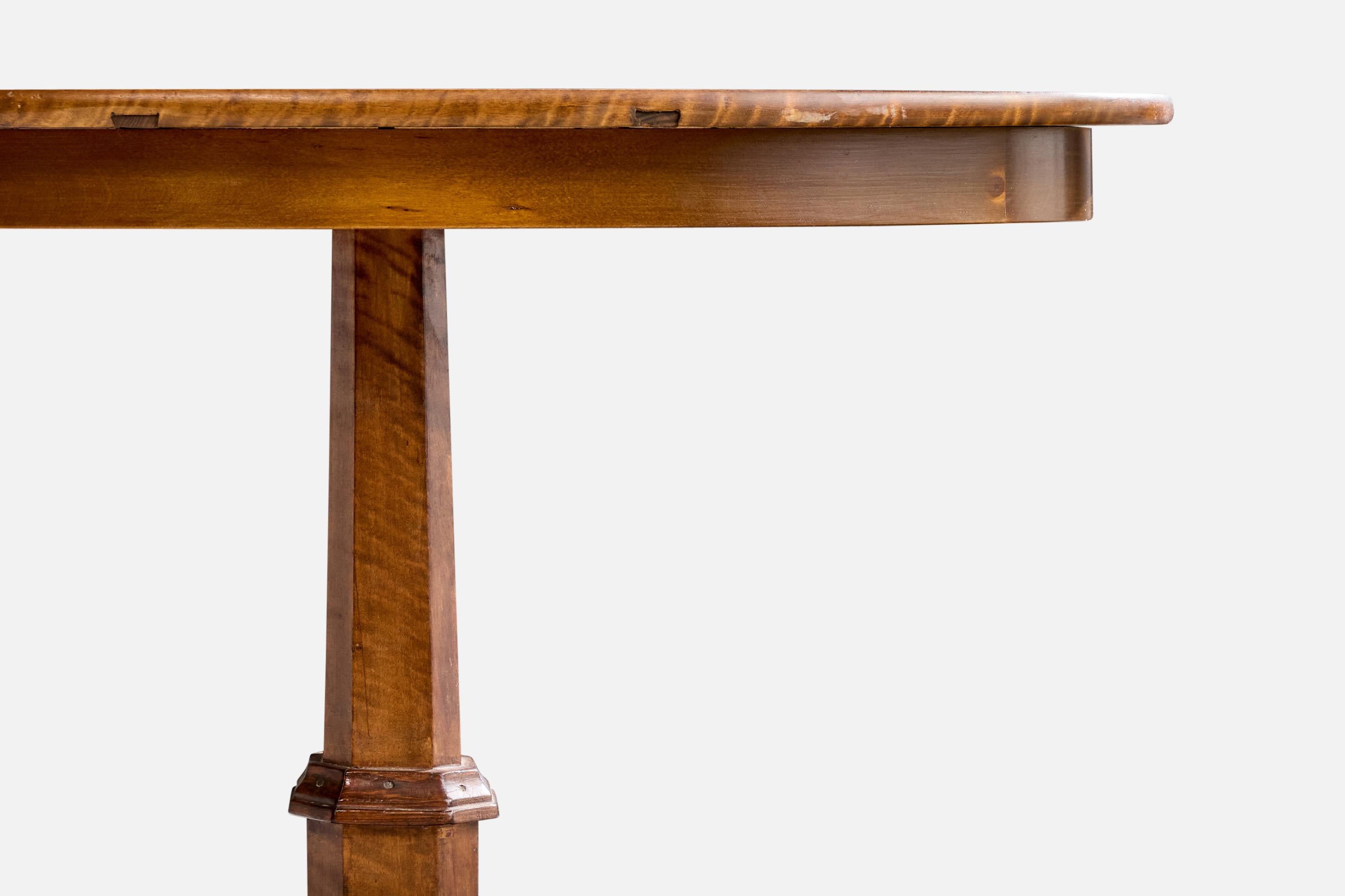 Mid-20th Century Swedish Designer, Side Table, Birch, Sweden, 1930s For Sale