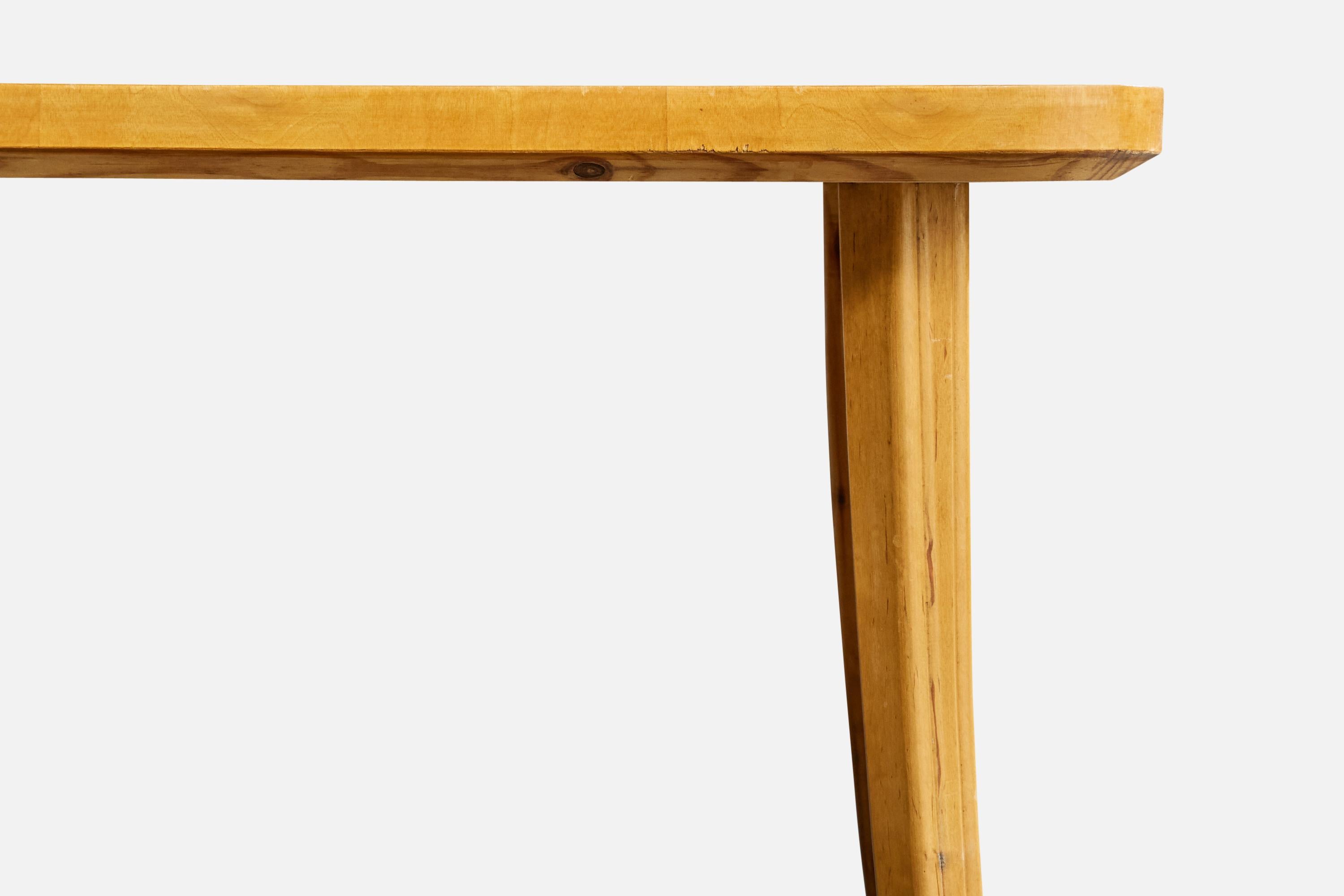Mid-20th Century Swedish Designer, Side Table, Birch, Sweden, 1930s For Sale