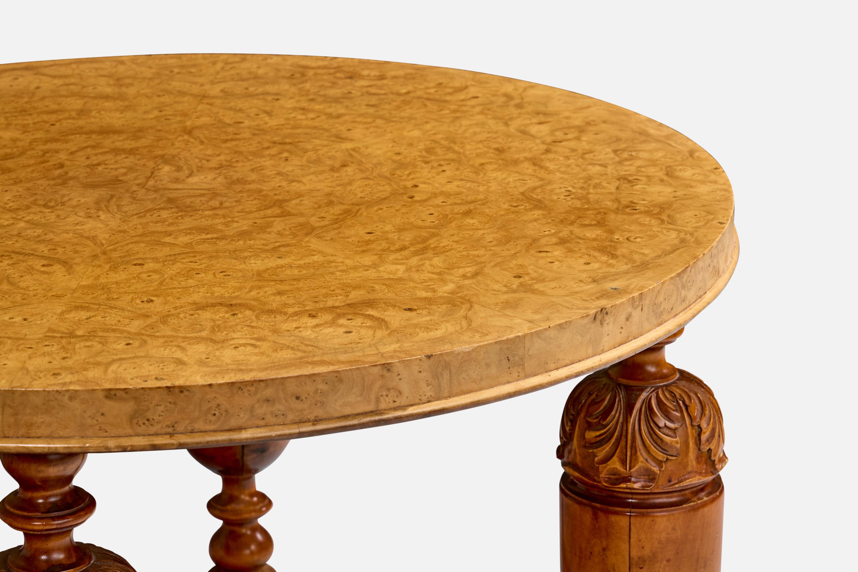 Swedish Designer, Side Table, Birch, Sweden, 1930s For Sale 2